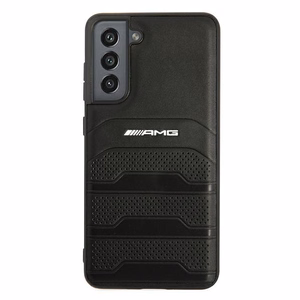 AMG AMHCS21FESGSEBK S21 FE G990 czarny/black hardcase Leather Debossed Lines