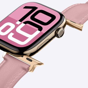 AmazingThing Class Band Nahkainen Hihna Apple Watch 45 / 46 / 49 mm:lle - vaaleanpunainen
