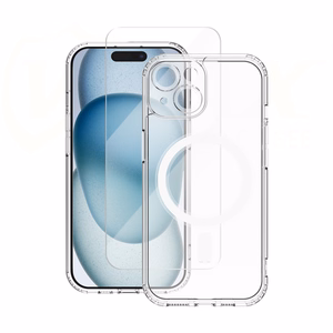 Vmax setti suojakuori + lasi 2,5D premium iPhone 16 Plus 6,7'