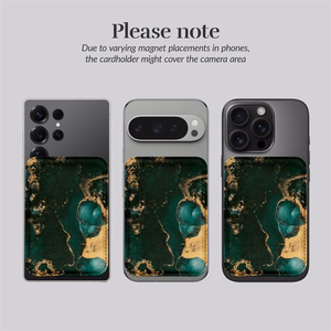 MIO Green Marble Magsafe suojakuori korttipidikkeellä