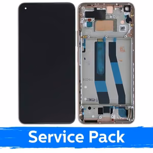 LCD-näyttö yhteensopiva Xiaomi Mi 11 Lite 4G (Lite 5G / Lite 5G NE) kehyksellä / persikka vaaleanpunainen / (Service Pack)