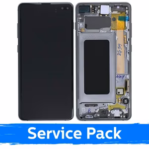 LCD Display Compatible With Samsung G975 S10 Plus with Frame Prism Black (Service Pack)