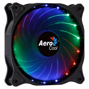 Aerocool COSMO12FRGB tietokoneen tuuletin 12 cm LED RGB Molex hiljainen musta