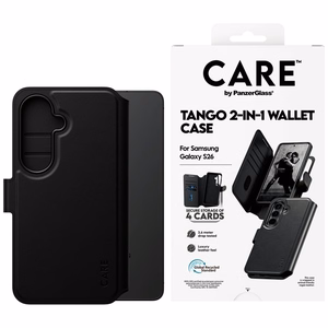 CARE by PanzerGlass Tango 2-in-1 lompakkosuojakuori Samsung Galaxy S26 musta