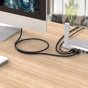 Orico PUG-C7 CAT7 10Gbps RJ45 Ethernet verkkokaapeli internet LAN pyöreä 2m - musta