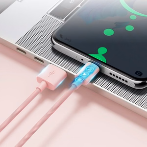 USB-kaapeli Joyroom S-1030M13 vaaleanpunainen Lightning 100cm