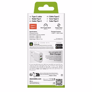 SBS TECABLETCC10W USB-C Kaapeli - USB-C Power Delivery 25W 1m - valkoinen