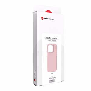 Case for iPhone 15 PRO Forcell F-Protect Frame Premium compatible with Magsafe pink