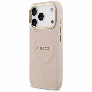 GUESS Suojakuori IPHONE 17 Pro MagSafe GUHMP17LPSAMSECP (PU W/ Peony Hot Stamp) vaaleanpunainen
