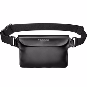 Spigen Aqua Shield A621 Vedenpitävä lantiolaukku + kelluva kotelo - Musta