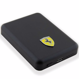 Ferrari Metal Logo MagSafe varavirtalähde 15W 5000mAh - musta