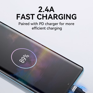 Wozinsky WNBAC1 USB-A / USB-C 2.4A kaapeli 1 m - musta