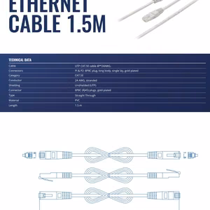 Ethernet-kytkentäkaapeli/1.5M PR2LA15B TELTONIKA