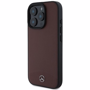 Mercedes Textured And Plain Nahkainen MagSafe Suojakuori iPhone 16 Pro Max:lle - Punainen