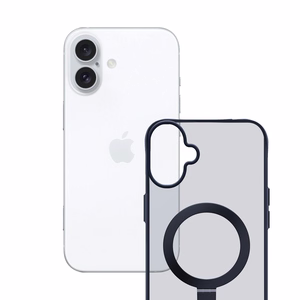 3mk Smoke Case Mag&Stand Suojakuori Apple iPhone 16 Plus:lle - läpinäkyvä