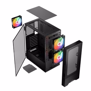 Logic ARYA ARGB MINIDI USB 3.0 -tietokonerunko, musta