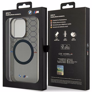 BMW BMHMP14LHGPK Suojakuori iPhone 14 Pro 6.1" harmaa/harmaa Pattern MagSafe