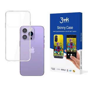 iPhone 14 Pro Max silikonikotelo 3mk Skinny Case -sarjasta - läpinäkyvä - läpinäkyvä