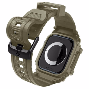 Spigen Rugged Armor Pro Hihna Apple Watch 10:lle (46MM) - vihreä