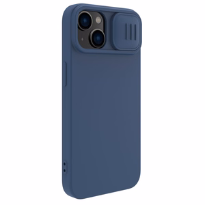 Nillkin CamShield Magneettinen silikoni kotelo iPhone 14 Plus Magneettinen MagSafe suojus kameran suojuksella Sininen