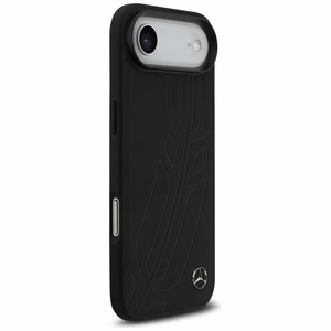 Mercedes Nahkainen Large Laurel Leave MagSafe Suojakuori iPhone Air:lle - musta