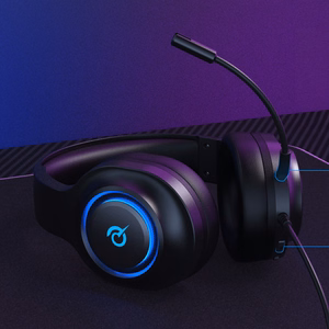 QCY V200 Pro Langalliset Gaming-Kuulokkeet 7.1 Äänellä ja Irrotettavalla Mikrofonilla - Musta