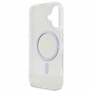 Guess IML Glitter Circle MagSafe Suojakuori iPhone 16:lle - läpinäkyvä