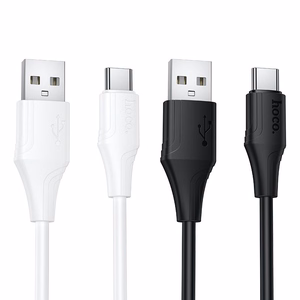 Hoco silikoninen USB-A - USB-C -kaapeli 3A 1 m X124 - musta