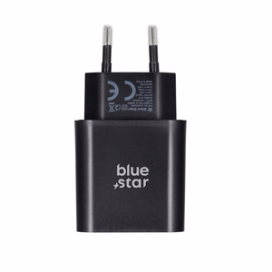 Puhelinlaturi Blue Star USB C QC4.0 PD 3A 25W + kaapeli USB C - USB C TFB-TC-25WPD musta