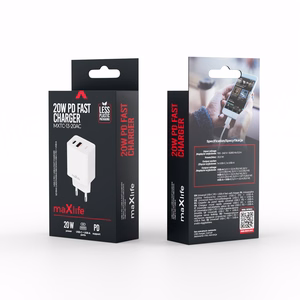 Maxlife MXTC-13-20AC PD QC laturi 1x USB-C 1x USB 20W valkoinen