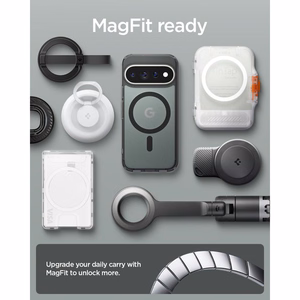 Spigen Ultra Hybrid Mag MagSafe-suojakuori Google Pixel 11 Prolle – musta-harmaa
