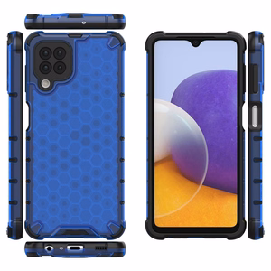 Honeycomb Asia panssari kansi TPU puskuri Samsung Galaxy A22 4G sininen
