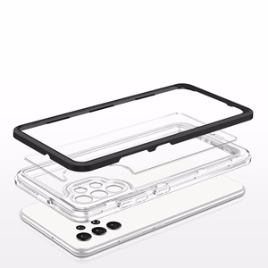 Kirkas 3in1 Kotelo Samsung Galaxy A72 4G Frame Gel Cover Musta