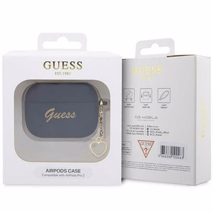 Guess GUAP2LSCHSK AirPods Pro 2 Silikoninen Suojakuori musta/musta Charm Heart Collection