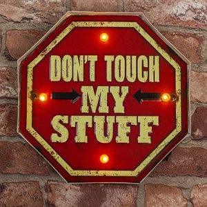 RETRO metallikyltti LED Don't Touch Forever Light