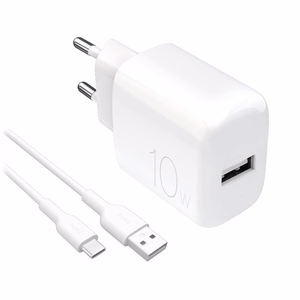 Puro PROLITE 10W USB-A wall charger + USB-A - USB-C cable 1.2m - white
