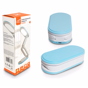 Taitettava LED-pöytälamppu 10W, 3000/4500/6000K, 1200mAh, sininen, LTC