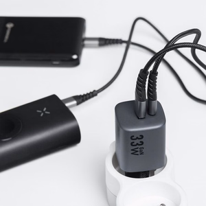 Puhelinlaturi Forcell F-Energy GaN USB C + USB A QC4.0 PD 3A 33W VT-31 harmaa