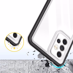 Kirkas 3in1 Kotelo Samsung Galaxy A73 Frame Cover Gel Musta