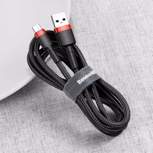 Baseus CATKLF-U91 USB cable USB 2.0 3 m USB A USB C Black, Red