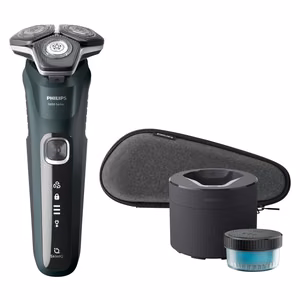 Philips 5000 Series S5884/50 – rotary men's shaver, black/green