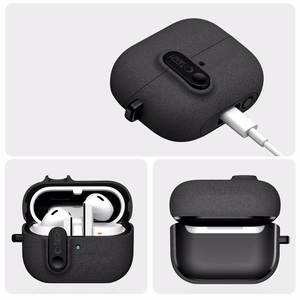 Tech-Protect Slim Hook Suojakuori Samsung Galaxy Buds 3 / 3 FE / 3 Pro:lle - Musta