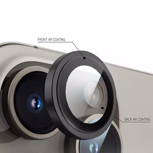 Tempered glass Tel Protect Titanium Lens 99% AR on camera for Iphone 13 Pro/13 Pro Max black (lens 3 pcs)