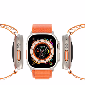Dux Ducis GS nylon ranneke Apple Watch 42 / 44 / 45 / 49 mm:lle oranssi