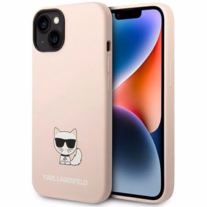 Karl Lagerfeld KLHCP14MSLCTPI iPhone 14 Plus 6.7 "kovakotelo vaaleanpunainen / vaaleanpunainen Silikoni Choupette Body