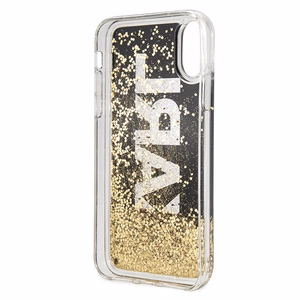 Karl Lagerfeld Karl Logo Glitter iPhone X/Xs kotelo - Musta
