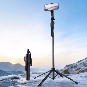 Selfiekeppi Orico SPN185 1/4 tuuman jalusta puhelinkameralle 360 asteen käännöllä Bluetooth 5.2 - musta