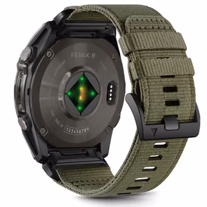 Tech-Protect Nylon Classic Garmin Fenix 5X / 5X Plus / 6X / 6X Pro / 7X / 8 (51mm) Oliivinvihreä