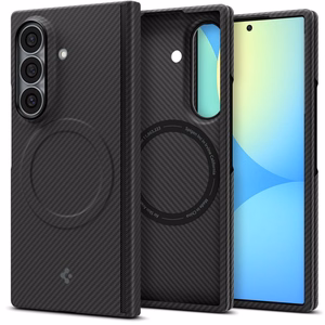 Spigen AirSkin Aramid MagFit MagSafe -suojakuori mallille Samsung Galaxy Z Fold 8 Ultra – musta