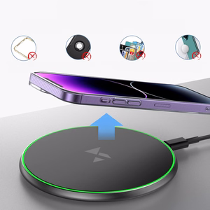 Wozinsky WLI-01Y 15W Qi Induktiivislaturi USB-C Kaapelilla - Musta